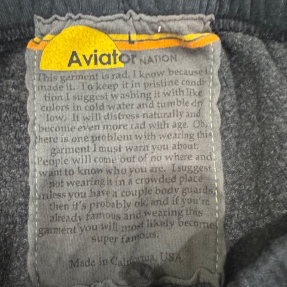 Aviator Nation 5-Stripe Sweatpants- Large - Picture 2 of 4